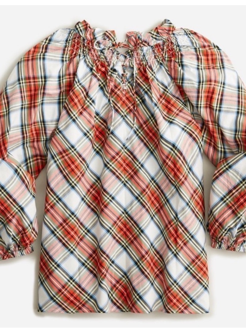 NWT J. Crew Red and Blue Plaid Blouse